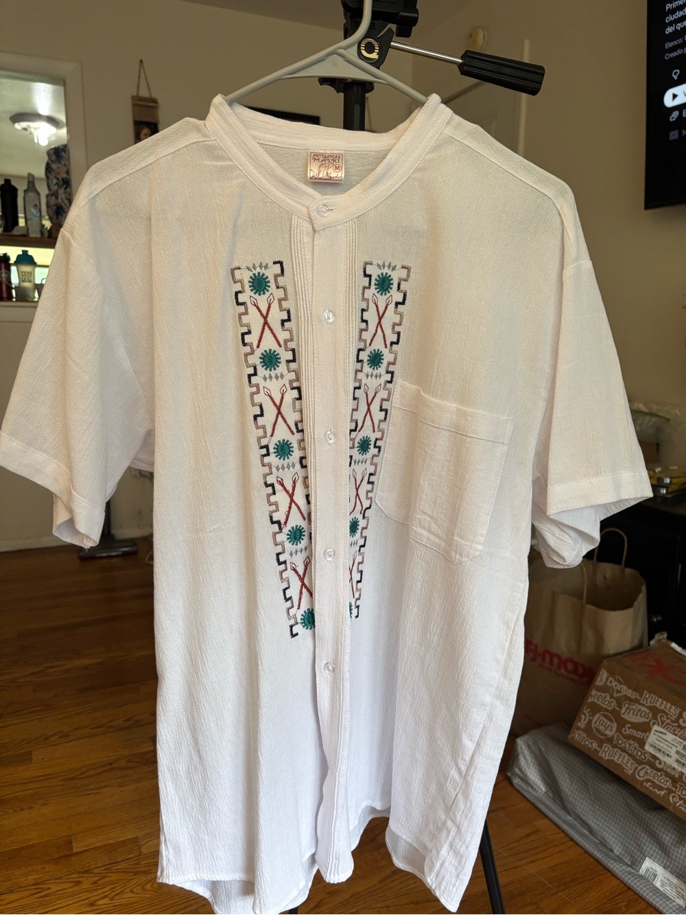 Cotton 100%High-quality guayabera shirt men’s size M made in Ecuador New - Picture 6 of 9